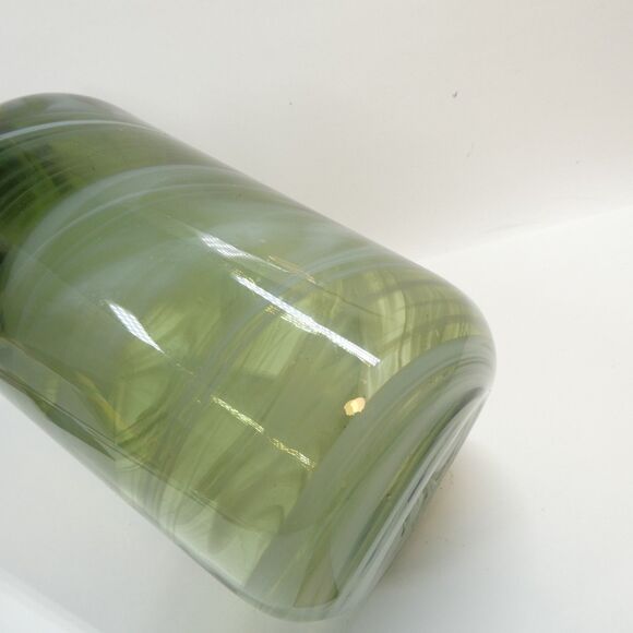 Ikea Iina Vuorivirta Green Swirl Glass Vase 2017 MCM - Picture 8 of 9